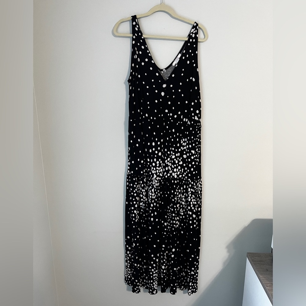Venus Black and White Polka Dot Dress